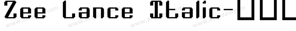 Zee Lance Italic字体转换